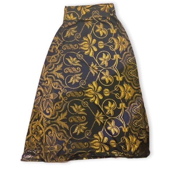 ERDEM JACQUARD Dresses & Skirts - ERDEM JACQUARD Vintage Gold & Black Paisley Maxi Skirt Fall ‘19 Collection